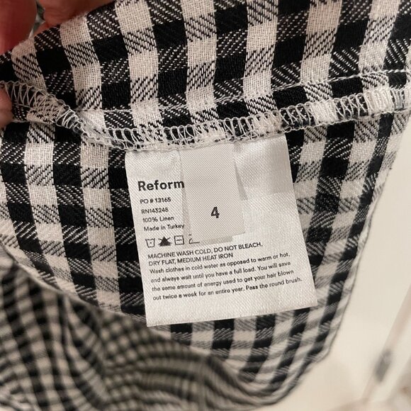 Reformation Violaine Linen Gingham Dress - Picture 5 of 5